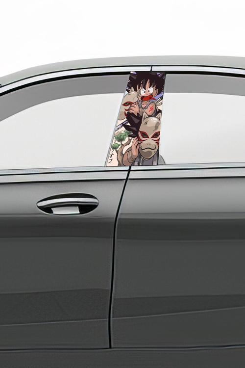 Araç Kapı Direk Kaplama Folyosu Desenli (Sağ Sol Takım) (2 Adet) - 22x50 Cm