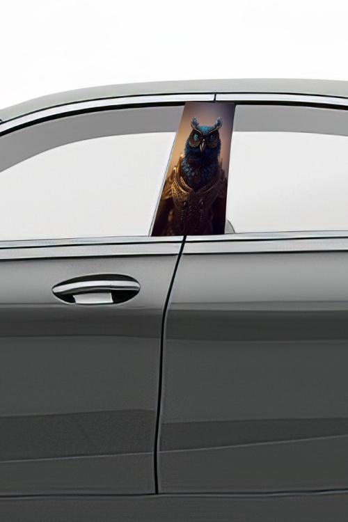 Araç Kapı Direk Kaplama Folyosu Desenli (Sağ Sol Takım) (2 Adet) - 22x50 Cm