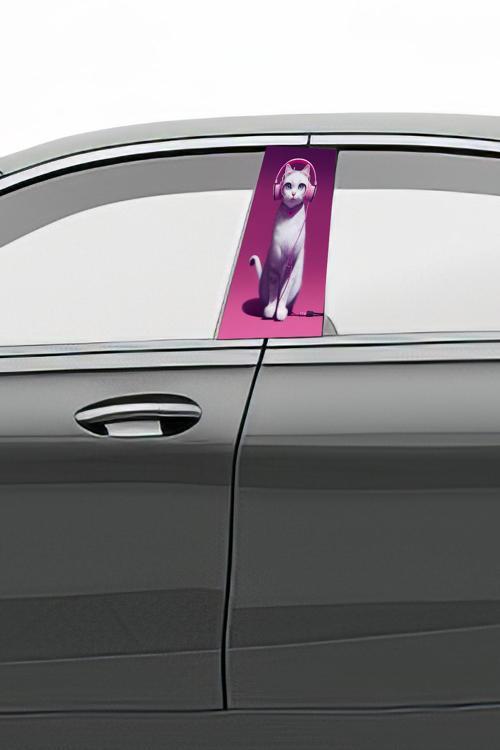 Araç Kapı Direk Kaplama Folyosu Desenli (Sağ Sol Takım) (2 Adet) - 22x50 Cm