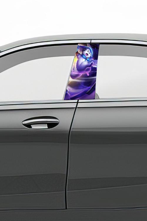 Araç Kapı Direk Kaplama Folyosu Desenli (Sağ Sol Takım) (2 Adet) - 22x50 Cm