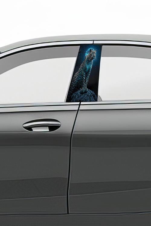 Araç Kapı Direk Kaplama Folyosu Desenli (Sağ Sol Takım) (2 Adet) - 22x50 Cm