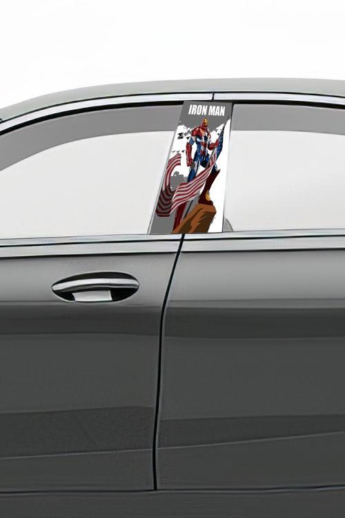 Araç Kapı Direk Kaplama Folyosu Desenli (Sağ Sol Takım) (2 Adet) - 22x50 Cm