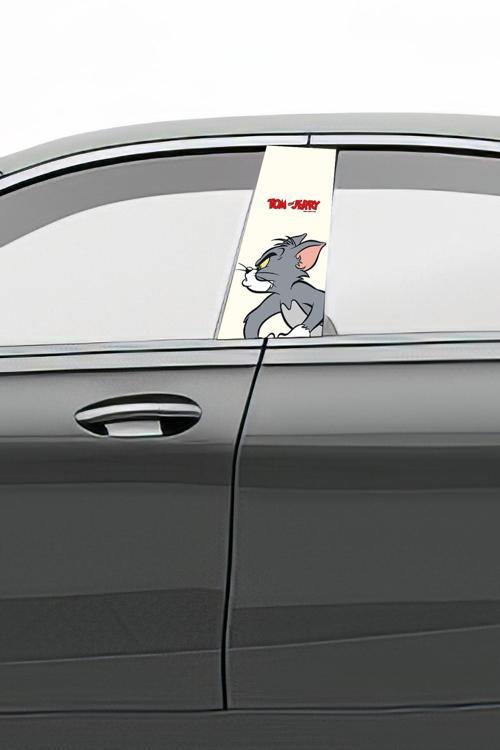 Araç Kapı Direk Kaplama Folyosu Desenli (Sağ Sol Takım)Uyumlu  (2 Adet) - 22x50 cm