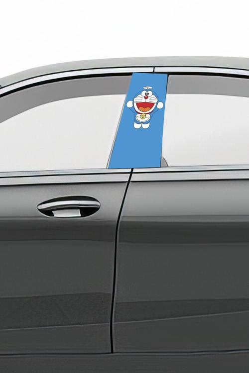 Araç Kapı Direk Kaplama Folyosu Desenli (Sağ Sol Takım) (2 Adet) - 22x50 Cm