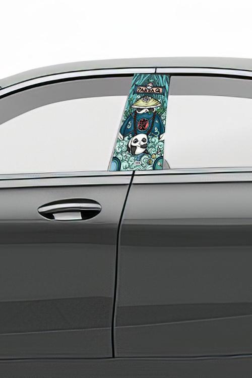 Araç Kapı Direk Kaplama Folyosu Desenli (Sağ Sol Takım) (2 Adet) - 22x50 Cm