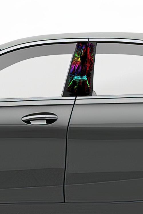 Araç Kapı Direk Kaplama Folyosu Desenli (Sağ Sol Takım) (2 Adet) - 22x50 Cm