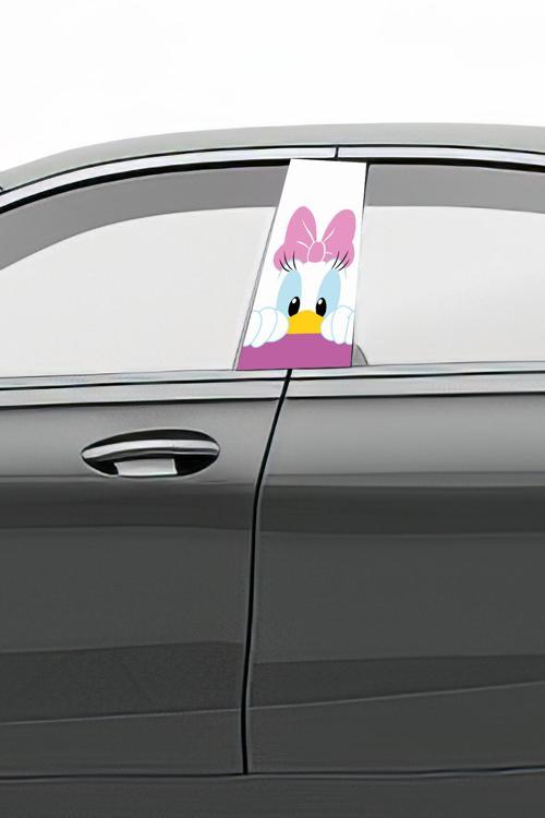 Araç Kapı Direk Kaplama Folyosu Desenli (Sağ Sol Takım) (2 Adet) - 22x50 Cm