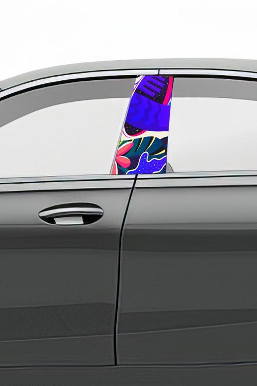 Araç Kapı Direk Kaplama Folyosu Desenli (Sağ Sol Takım) (2 Adet) - 22x50 Cm