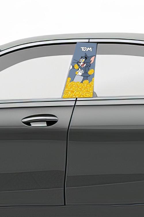 Araç Kapı Direk Kaplama Folyosu Desenli Sağ Sol Takım 2 Adet 22x50 cm