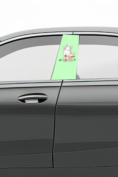 Araç Kapı Direk Kaplama Folyosu Desenli (Sağ Sol Takım) Uyumlu (2 Adet) - 22x50 cm