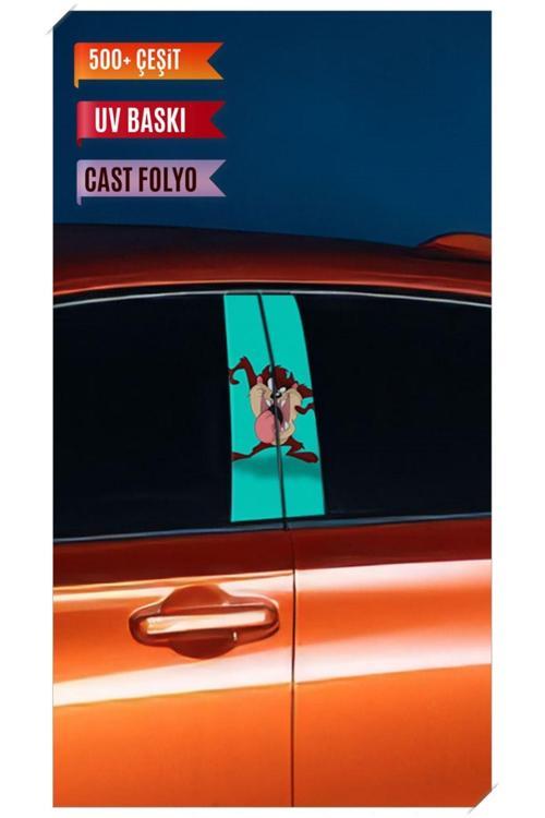 Araç Kapı Direk Kaplama Folyosu Tazmanya Desenli (Sağ Sol Takım) (2 Adet) - 22x50 Cm