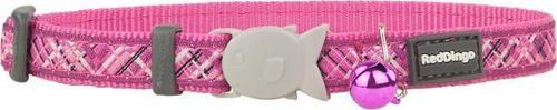 Reddingo Flanno Desenli Pembe Kedi Boyun Tasması 12mm / 20-32 cm