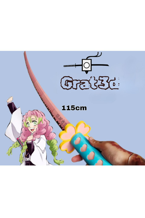 Mitsuri Katana 115 Cm | Demon Slayer | Açılabilir Katana | Dayanıklı Plastik | Oyuncak