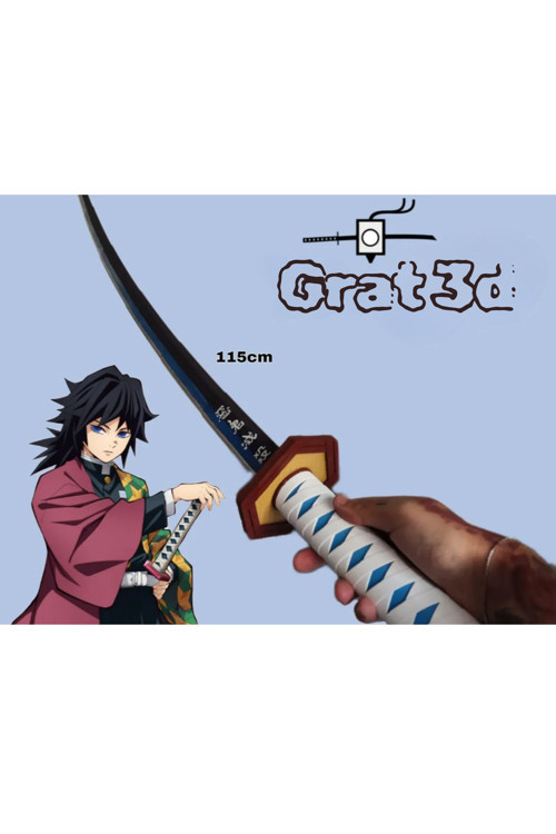 Tomioka Katana 115 Cm | Demon Slayer | Açılabilir Katana | Dayanıklı Plastik | Oyuncak