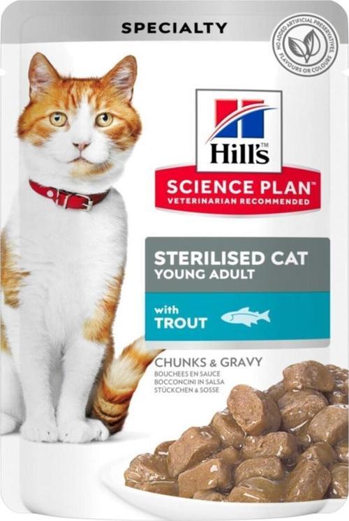 Hıll'S Scıence Plan Sterilised Cat Young Adult Cat Food With Trout 85G X 12 Paket