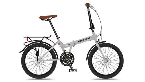 Carrro 20 Flexi 121 HD 350H 21 V Katlanır Bisiklet Mat Gri Siyah