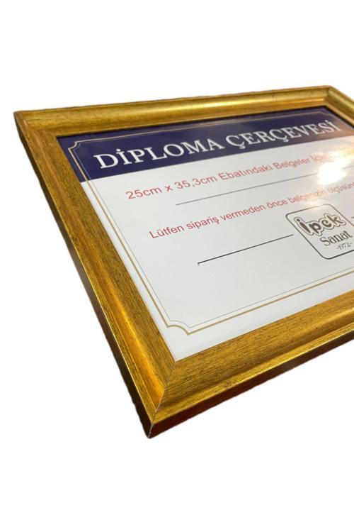 Diploma Çerçevesi 25X35,3 Ebatında - Hakiki Camlı Ürün
