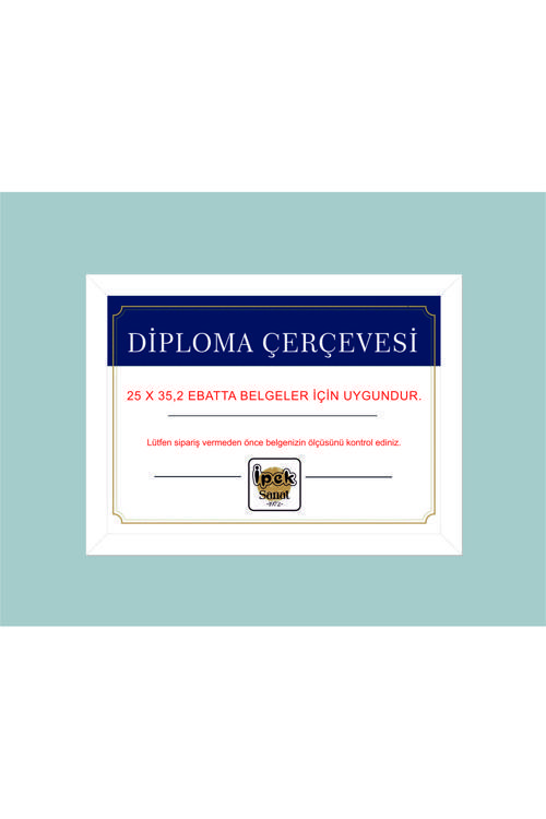 Diploma Çerçevesi - Hakiki Camlı Ürün - 25X35,3 Ebatındaki Belgeler Için
