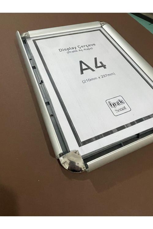 A4 Alüminyum Pratik Aç Kapa Rondo Köşeli Display Çerçeve