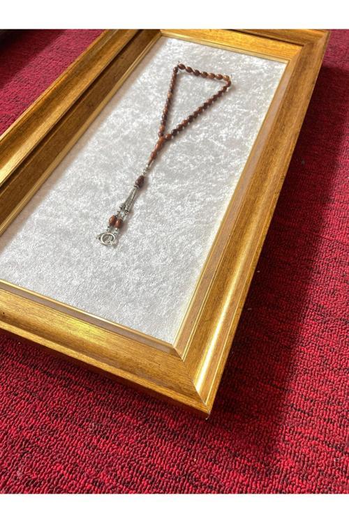 Tespih Çerçevesi - Tespih Sergilemek İçin Hakiki Camlı Ürün - 33'Lük 1 Veya 2 Adet Tespih İçindir