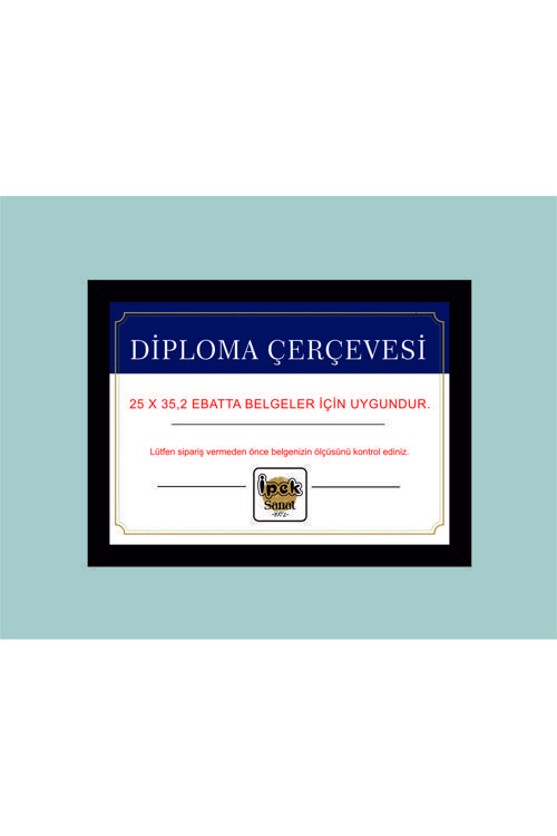 Diploma Çerçevesi - Hakiki Camlı Ürün - 25X35,2 Ebatındaki Belgeler İçin