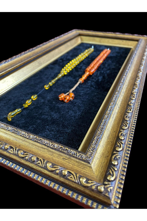 Tespih Çerçevesi - 33'Lük 1 Veya 2 Adet Tespih İçin Uygundur - Camlı Ürün