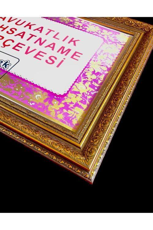 Avukatlık Ruhsatname Çerçevesi - 33X48 - Hakiki Camlı Ruhsat Çerçevesi