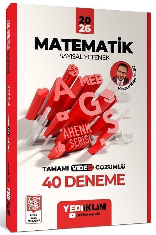 Yediiklim 2026 MEB-AGS Sayısal Yetenek-Matematik 40 Deneme Çözümlü Ahenk Serisi - Mehmet Bilge Yıldız Yediiklim Yayınlar