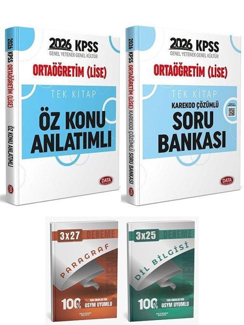 Data 2026 KPSS Ortaöğretim Lise Öz Konu Anlatımlı + Soru Bankası 2 li Set Anla Kazan Paragraf