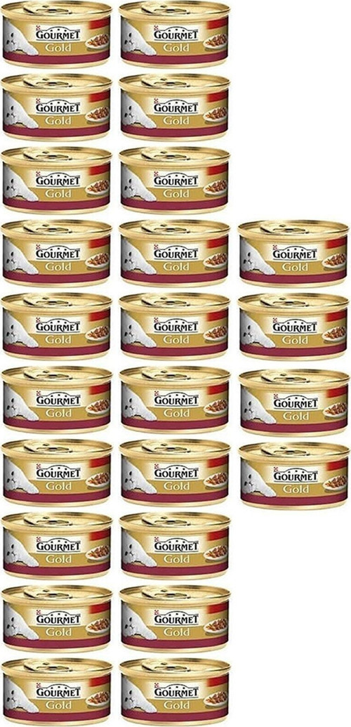 Gold Parça Etli Ve Soslu Tavuklu&Ciğerli Yaş Kedi Maması 85 Gr X 24 Adet