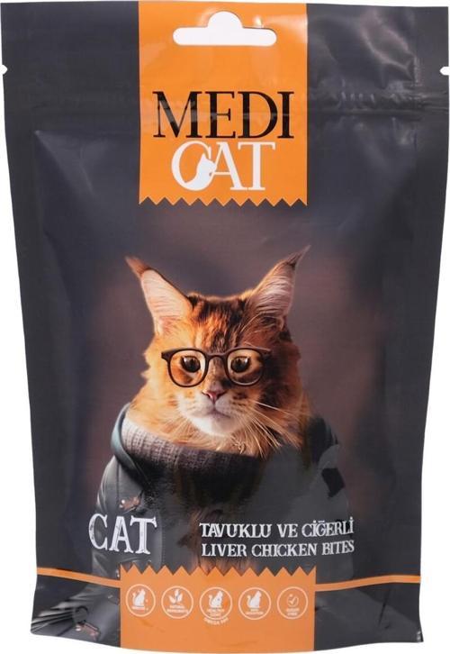Adult Liver-Chicken Cat Bites Kedi Ödül Maması