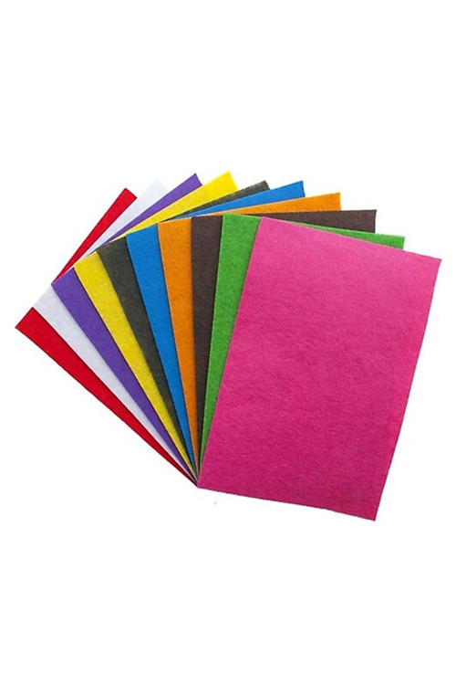 50X70 Keçe Tabaka Karışık Renk 10'Lu Paket