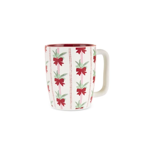 New Year Yılbaşı Red Bow Soft Touch Kupa 440 ml
