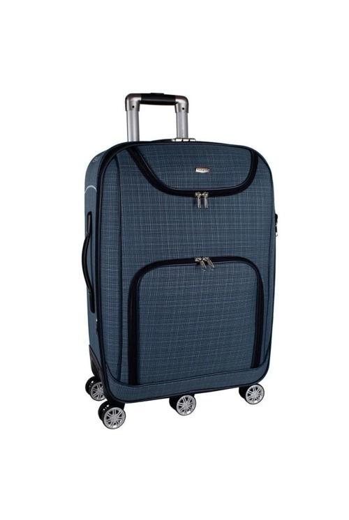 082-26 Havlu Kumaş Körüklü 5 Teker Büyük Boy Valiz