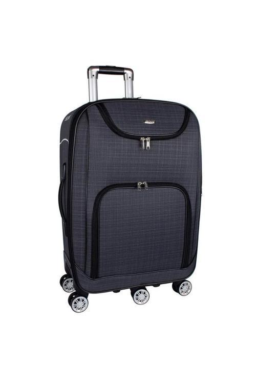 082-26 Havlu Kumaş Körüklü 5 Teker Büyük Boy Valiz