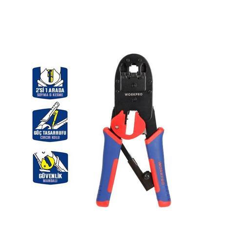 WP292001 RJ45/RJ11/RJ12/RJ22 Profesyonel Konnektör Sıkma Pensesi