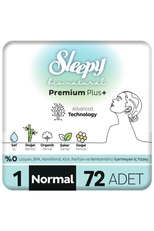 Bio Natural Premium Plus Hijyenik Ped Süper Avantaj Paketi Normal 72 Adet