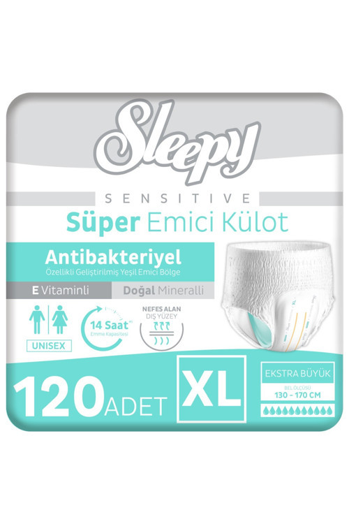 Sensitive Antibakteriyel Emici Külot Xlarge 30x4 120 Adet