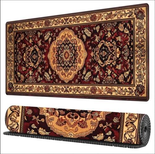 65X25 CM  TÜRK HALISI TEMALI KAYDIRMAZ TABAN SPEED YÜZEY OYUNCU MOUSE PAD GAMİNG