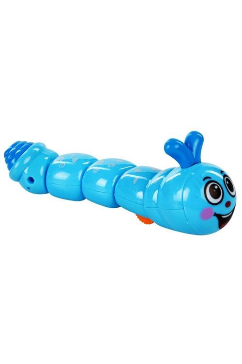 Movable Rotatıng Cute Toy Caterpıllar Eğitici Oyuncak Tırtıl Hareketli Kurmalı Oyuncak Mavi Tırtıl