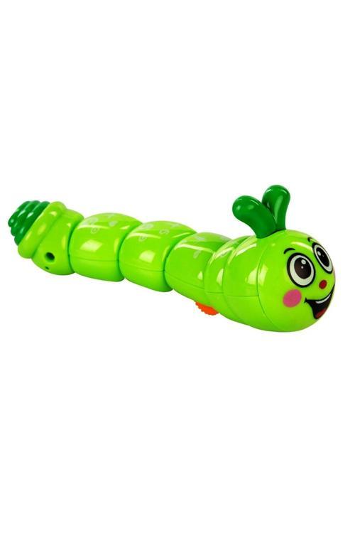 Movable Rotatıng Cute Toy Caterpıllar Eğitici Oyuncak Tırtıl Hareketli Kurmalı Oyuncak Yeşil Tırtıl