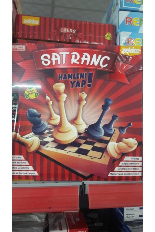 Satranç Ahşap Zeminli Satranç Takımı Seti