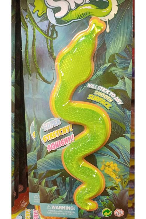Yılan Yumuşak Esneyen Uzayabilen Yılan Büyük Boy Stretchy Snake Sarı 19 Cm