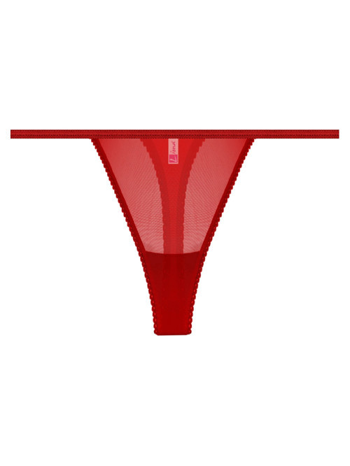Transparan Kırmızı Kadın String Tanga