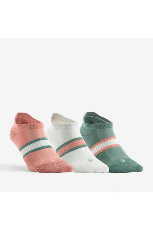 Artengo Tenis Çorabı - Kısa Konç - Desenli Pembe/Beyaz/Yeşil - Rs 500