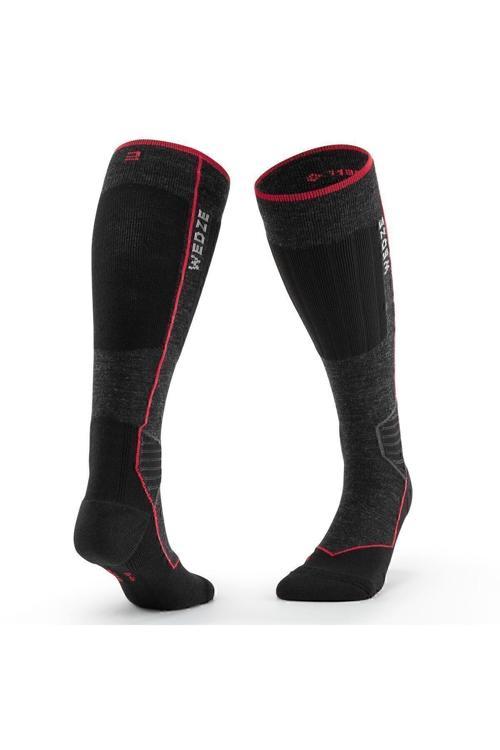 Yetişkin Yün Kayak / Snowboard Çorabı - Siyah - 900