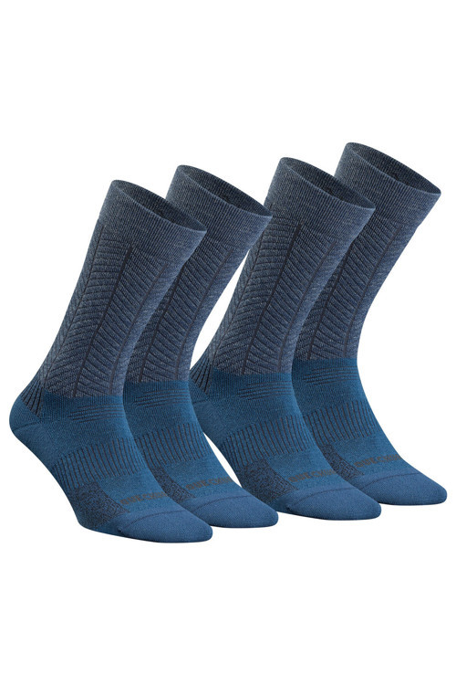 Yetişkin Outdoor Uzun / Termal Çorap - Mavi - 2 Çift - Sh500 Mid