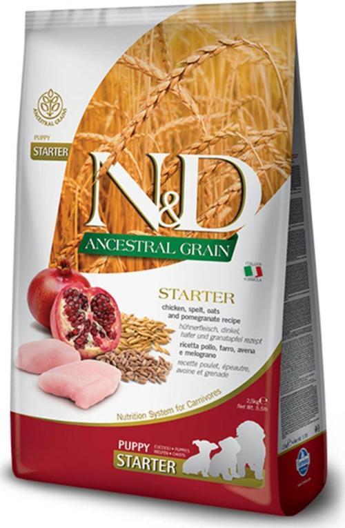 N-D Düşük Tahıl Tavuklu Narlı Puppy Starter 2,5 Kg