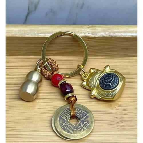 Metal Şans Ve Bereket Kedisi Anahtarlık