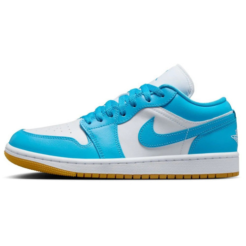 Air Jordan 1 Low Leather Sneaker Unisex Hakiki Deri Günlük Spor Ayakkabı Beyaz Mavi